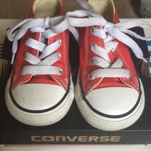 Infant size 6 red converse